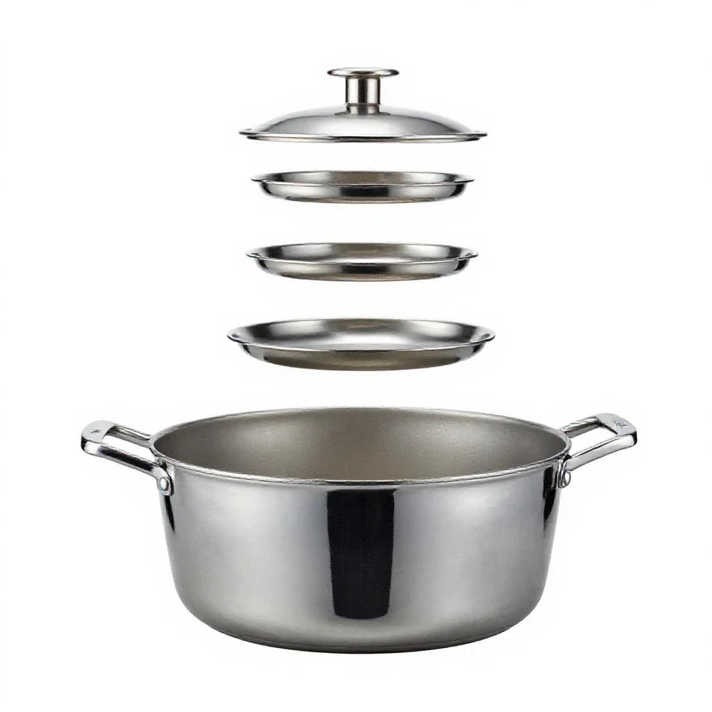 Cast iron dutch oven isolated on a white background