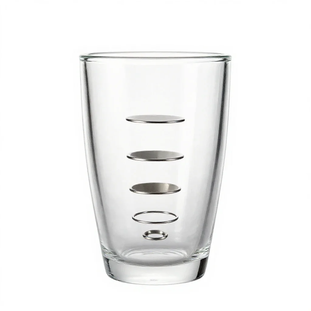 Double-walled glass tumbler isolated on a white background