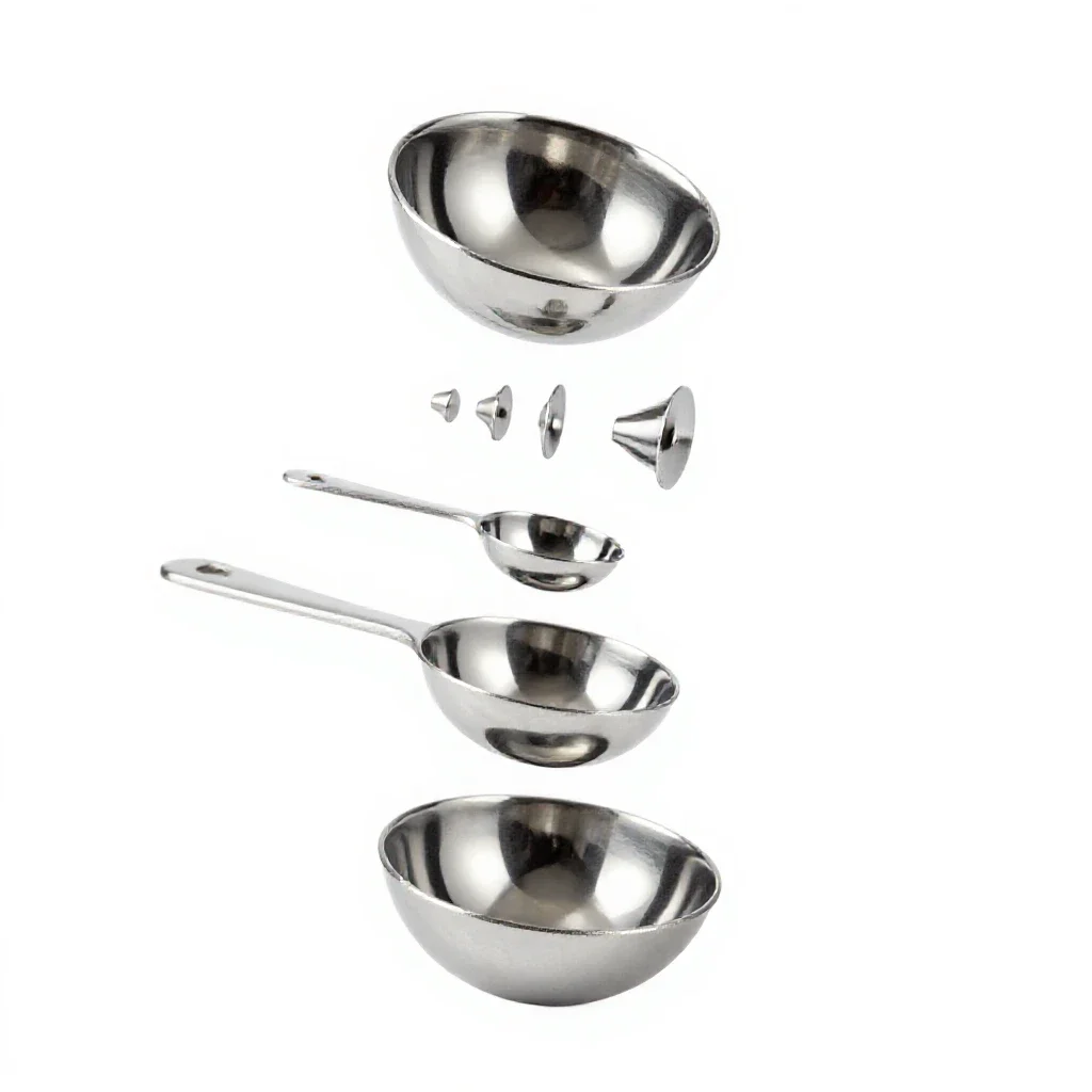 Set of measuring spoons isolated on a white background