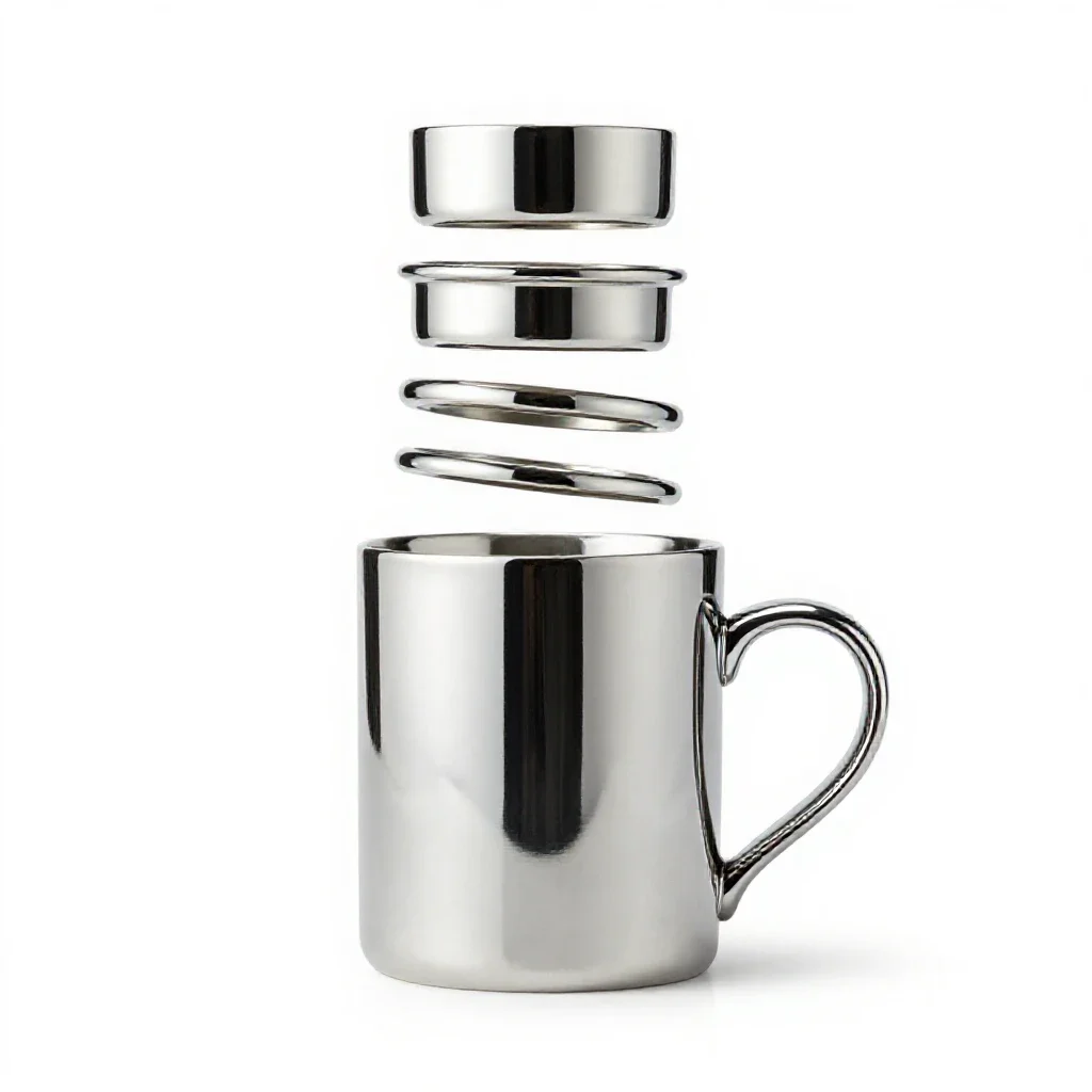 Stoneware mug isolated on a white background