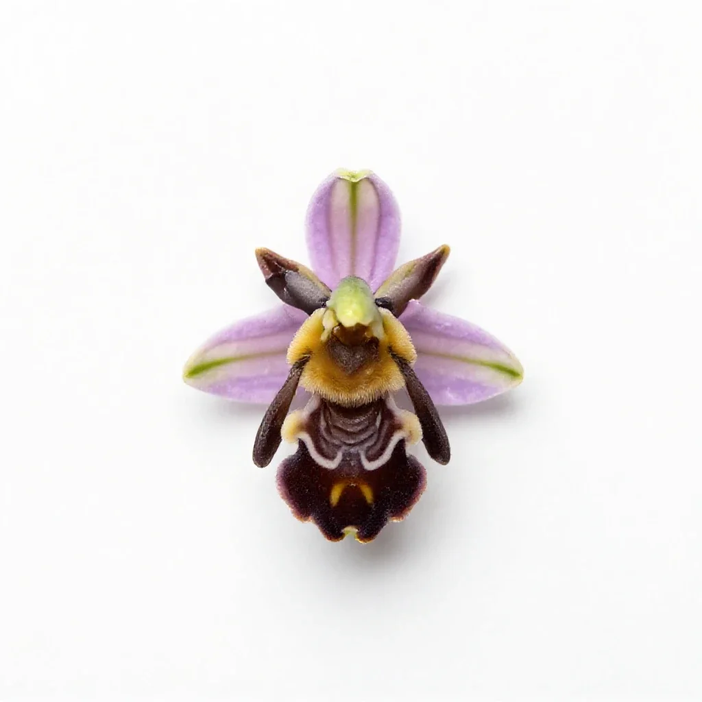 Bee orchid isolated on a white background
