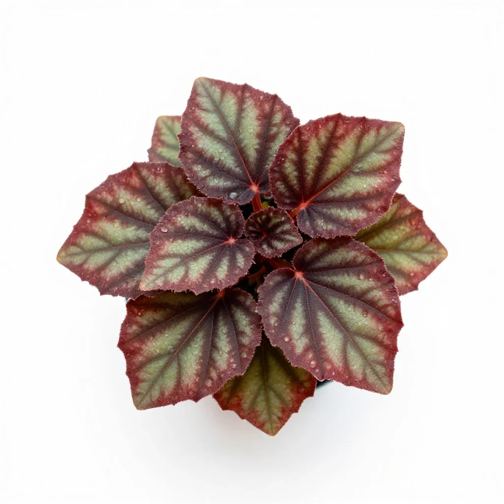 Beefsteak begonia isolated on a white background