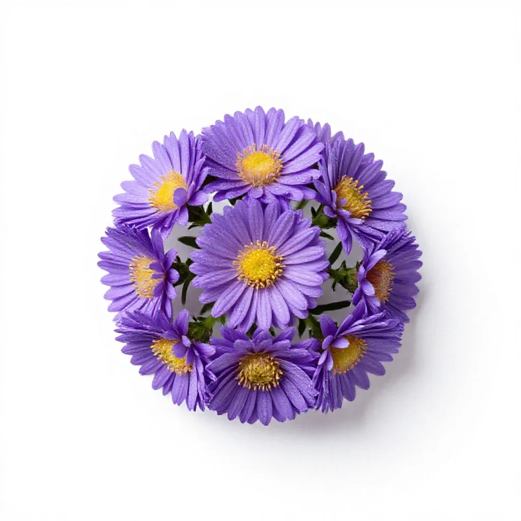 Bog aster isolated on a white background