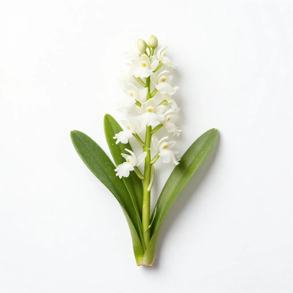 Bog rein orchid isolated on a white background