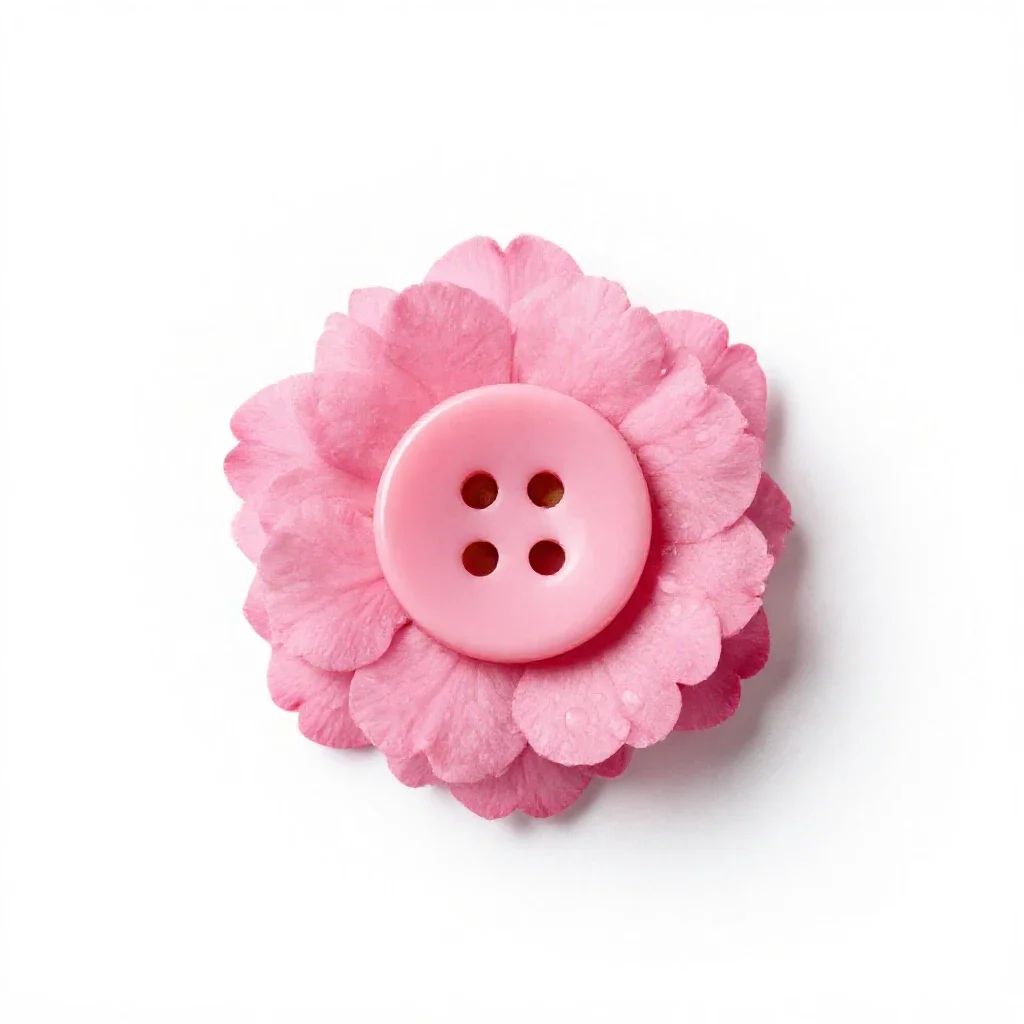 Button pink isolated on a white background