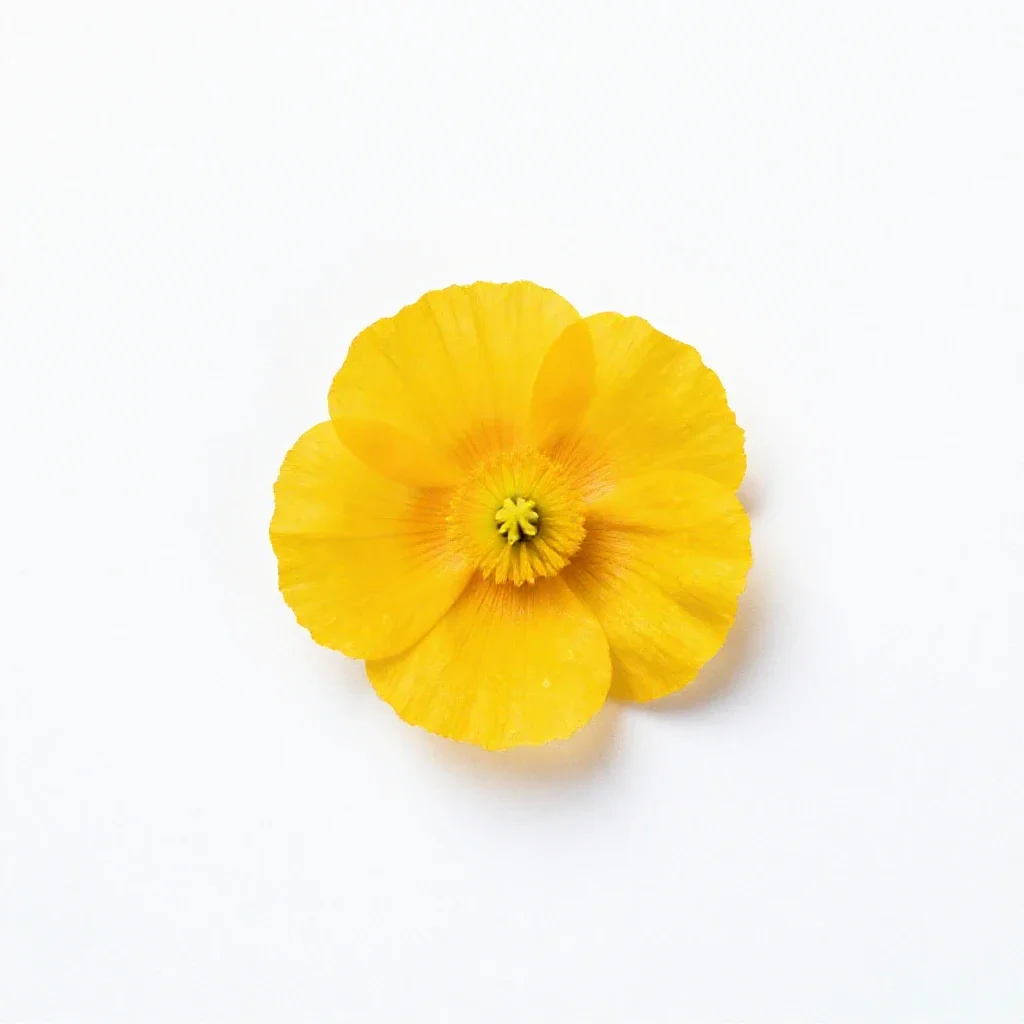 Celandine poppy isolated on a white background