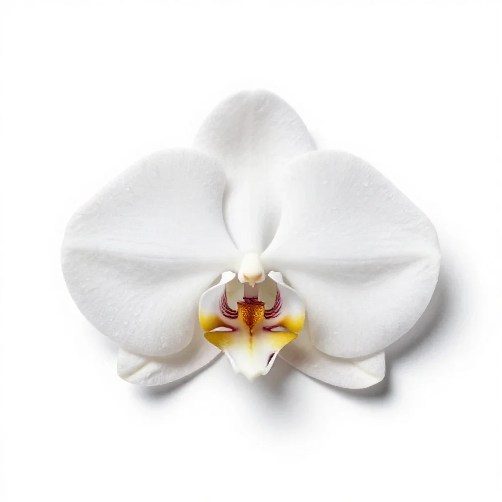 Coastal rein orchid isolated on a white background