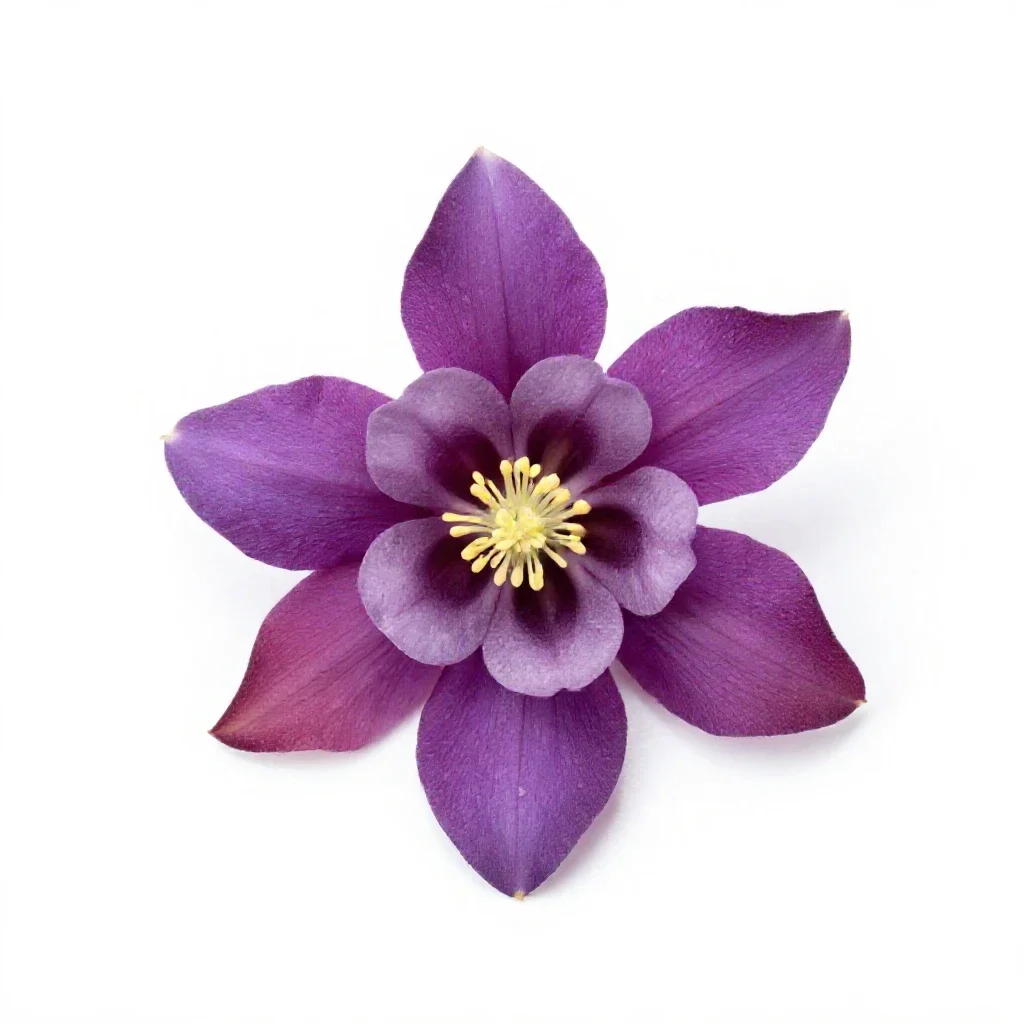 Columbine isolated on a white background