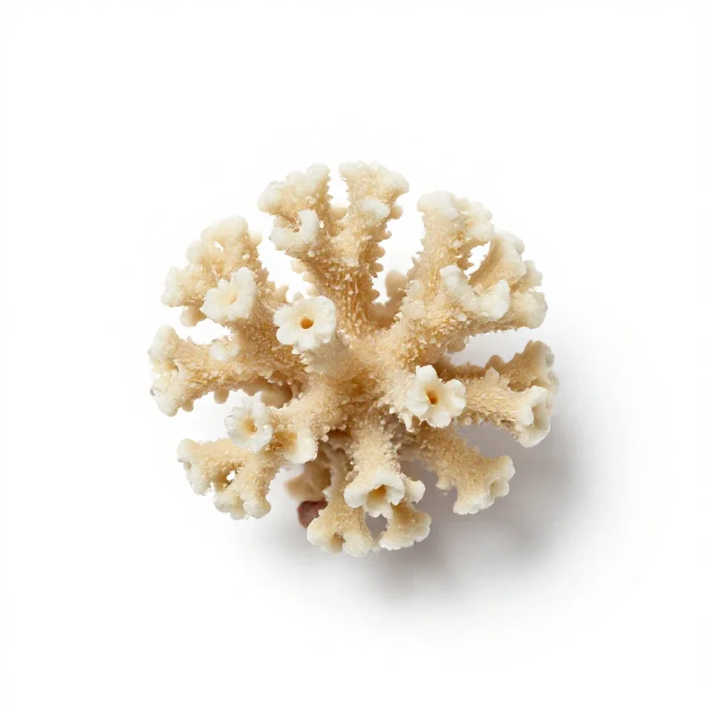 Coral drops isolated on a white background
