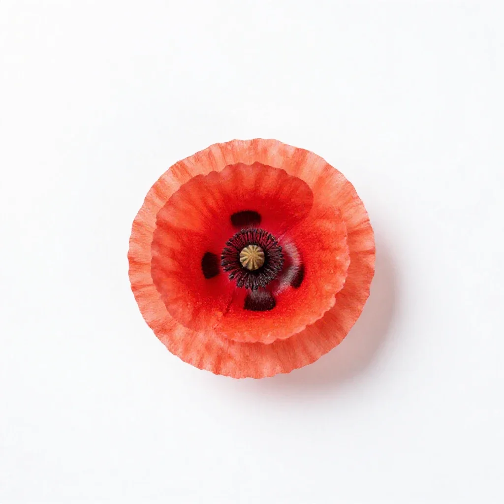 Corn poppy isolated on a white background
