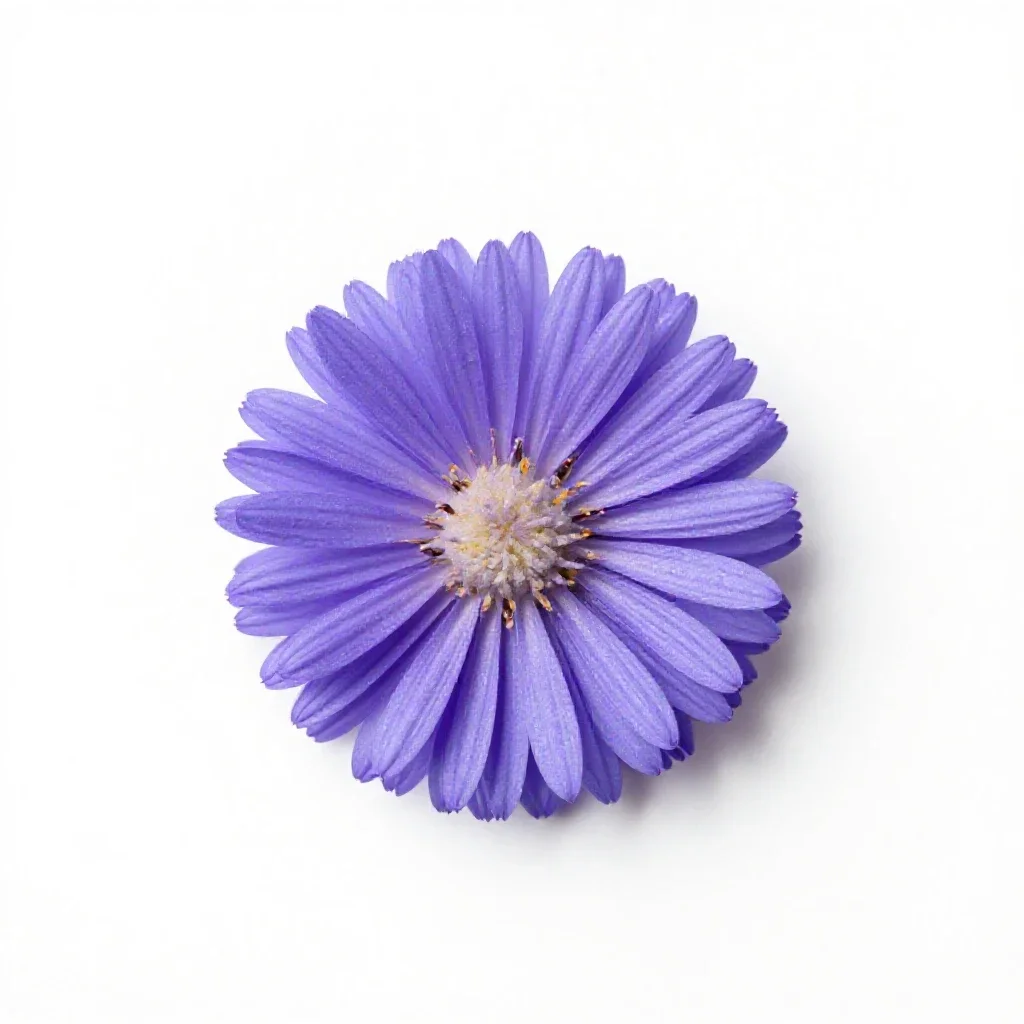 Crooked-stemmed aster isolated on a white background