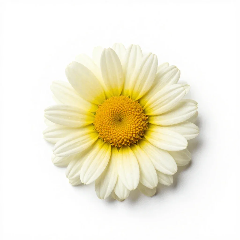 Crown daisy isolated on a white background