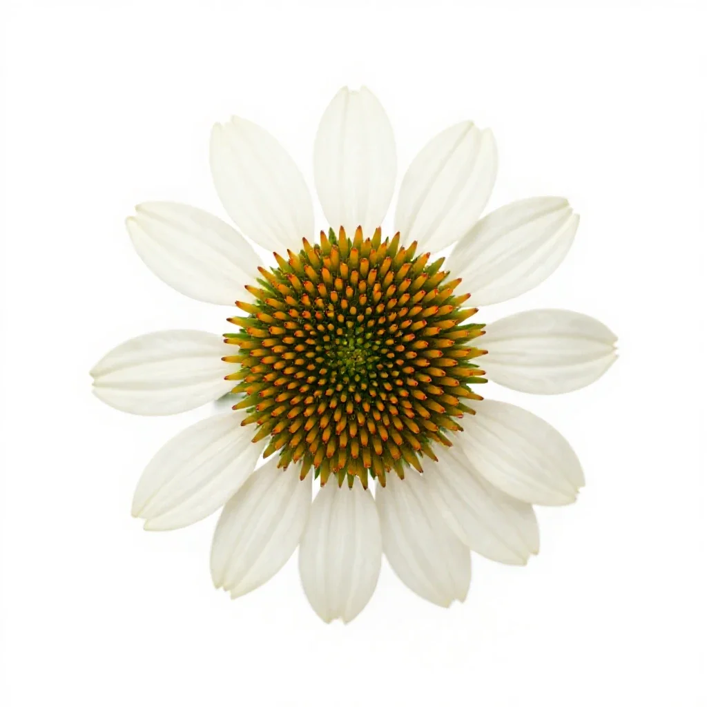 Cutleaved coneflower isolated on a white background