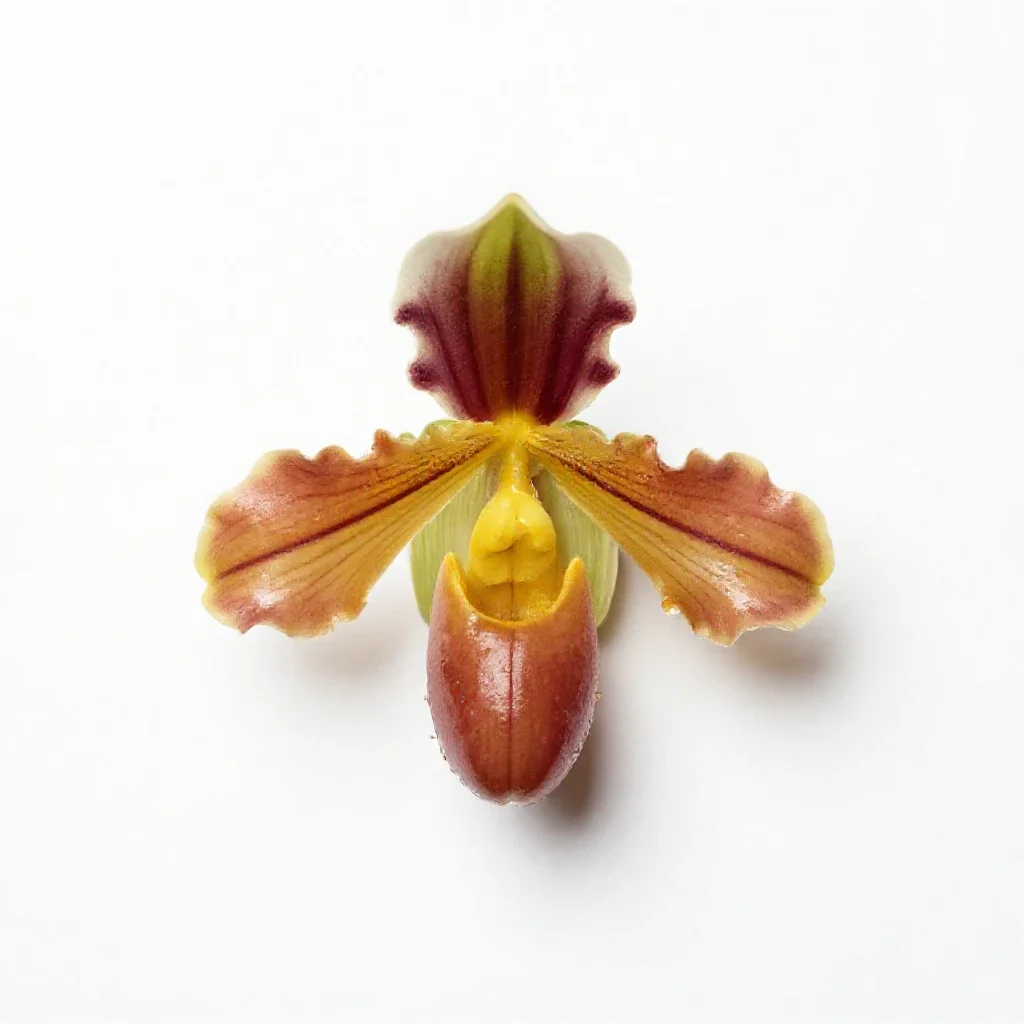 Cypripedia isolated on a white background