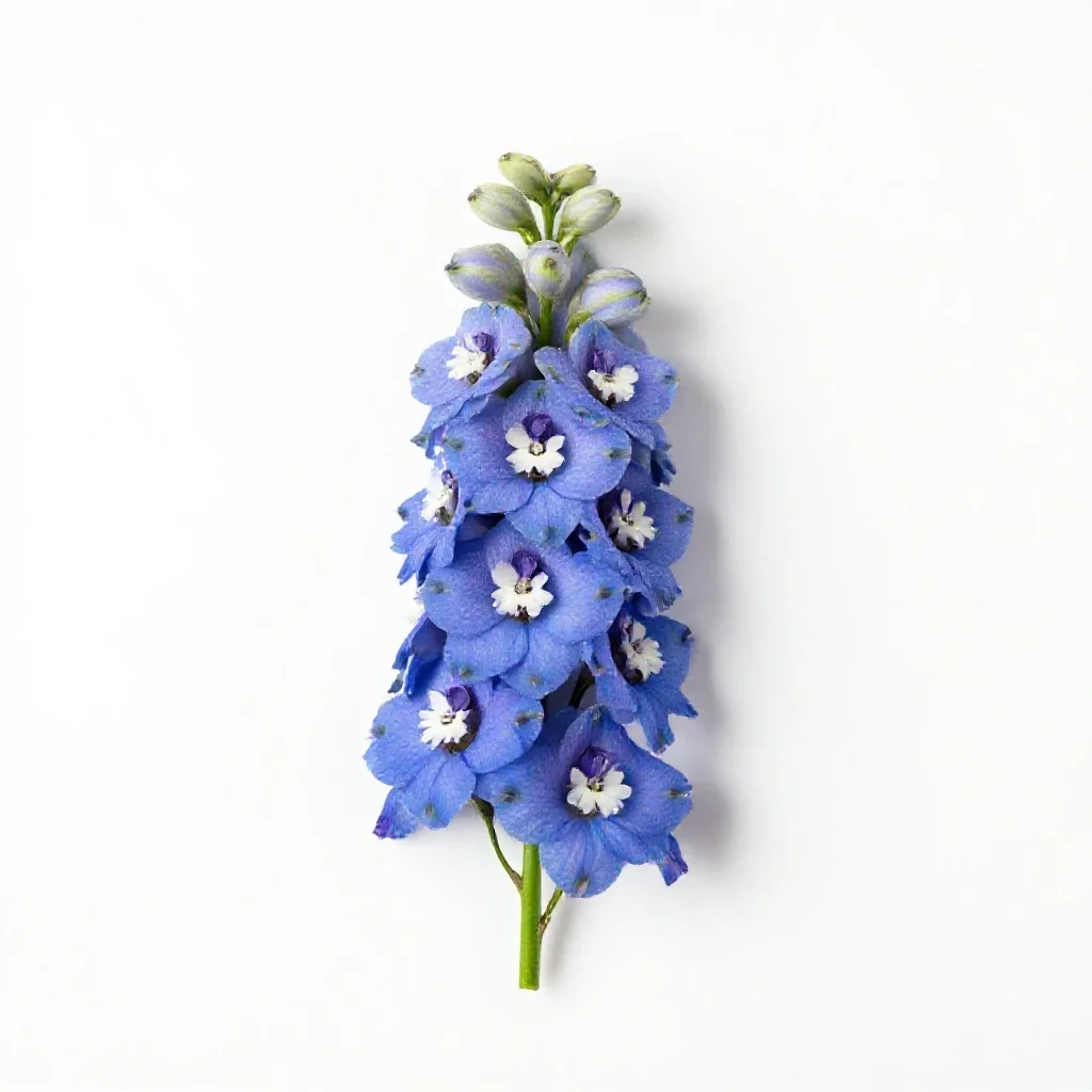 Delphinium isolated on a white background