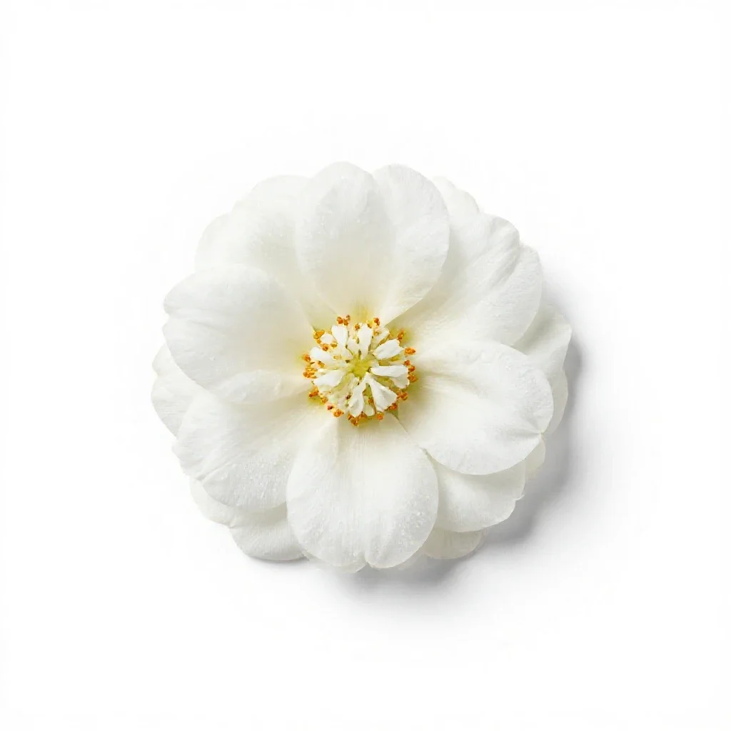 Flower head isolated on a white background