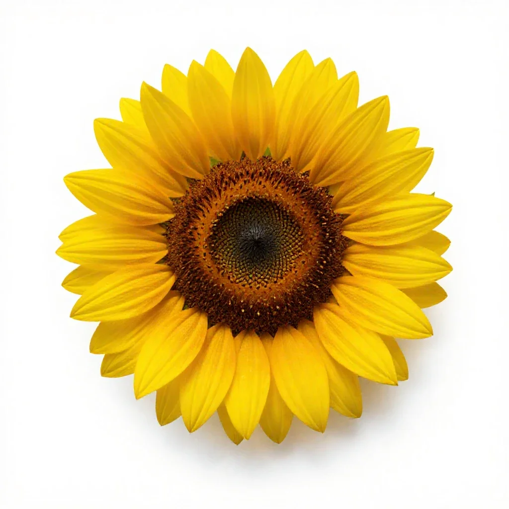 Giant sunflower isolated on a white background