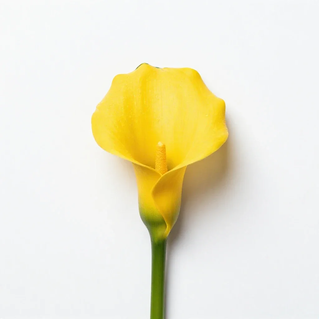 Golden calla isolated on a white background