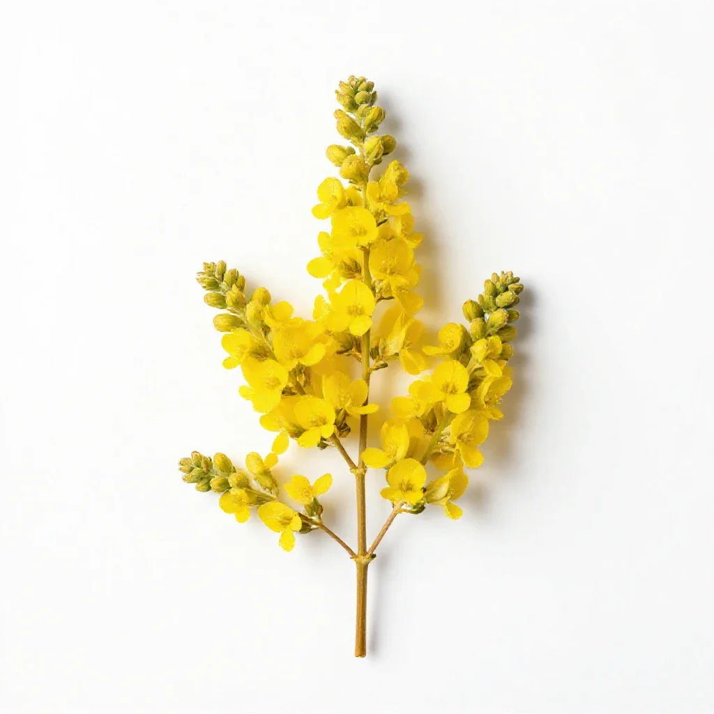 Golden glow isolated on a white background
