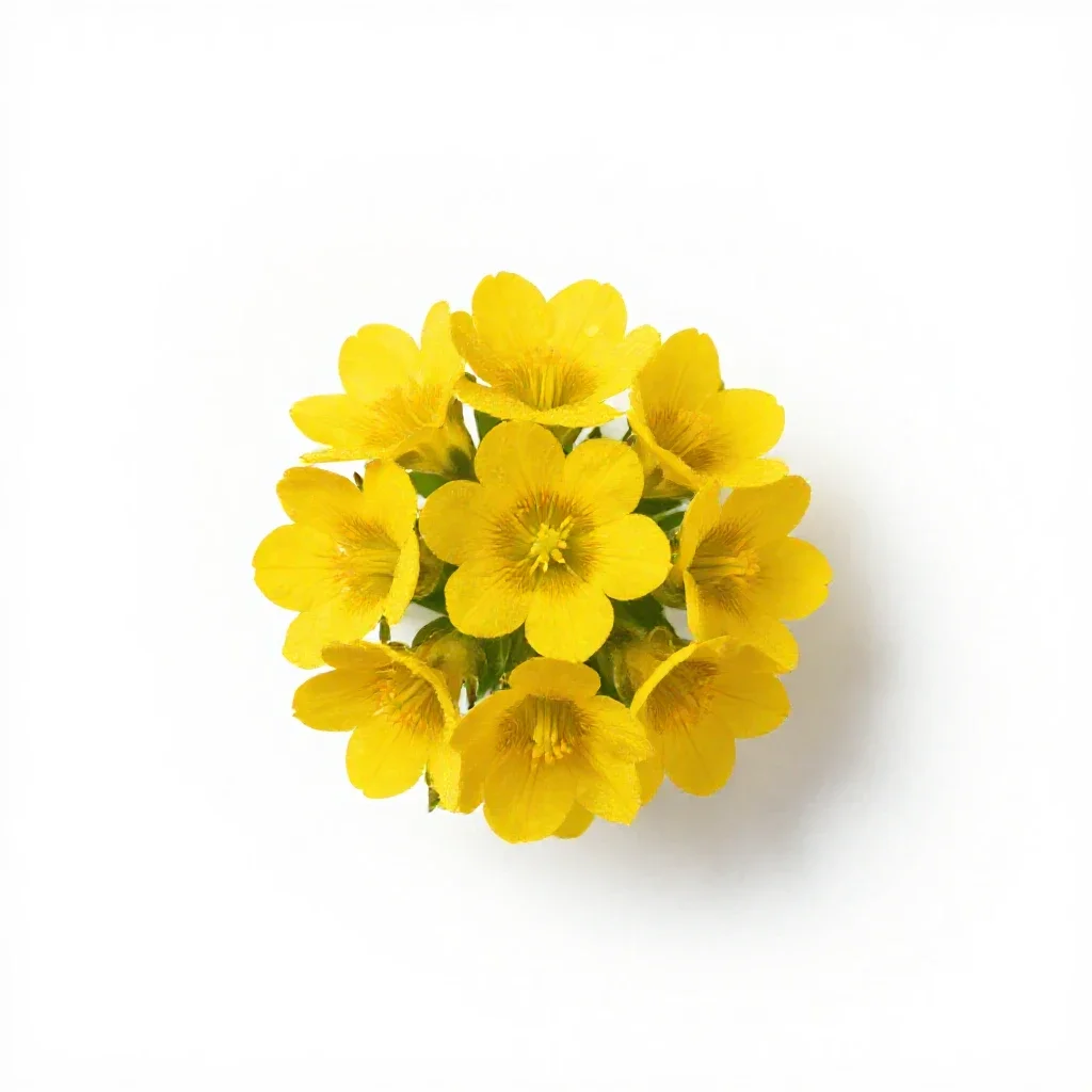 Great yellow gentian isolated on a white background