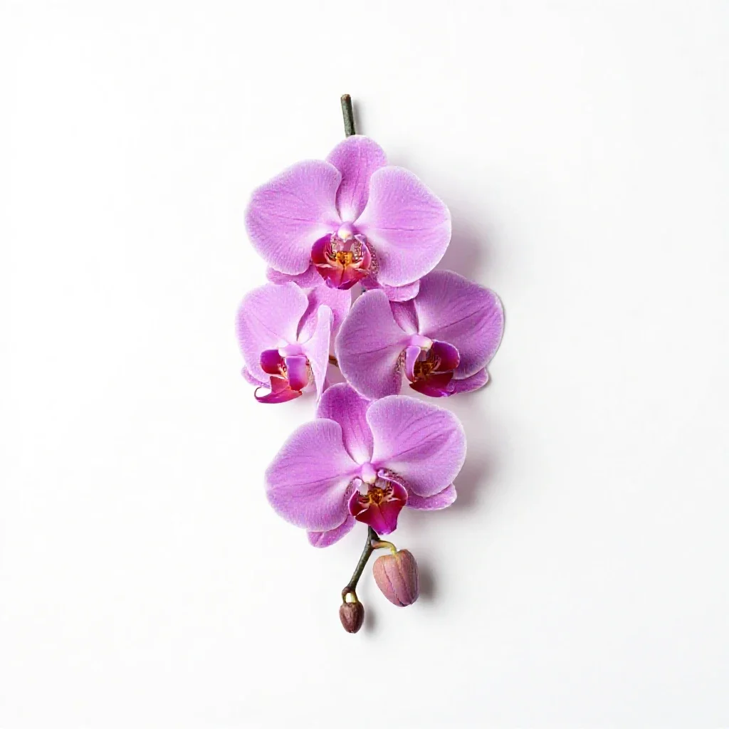 Jumping orchid isolated on a white background