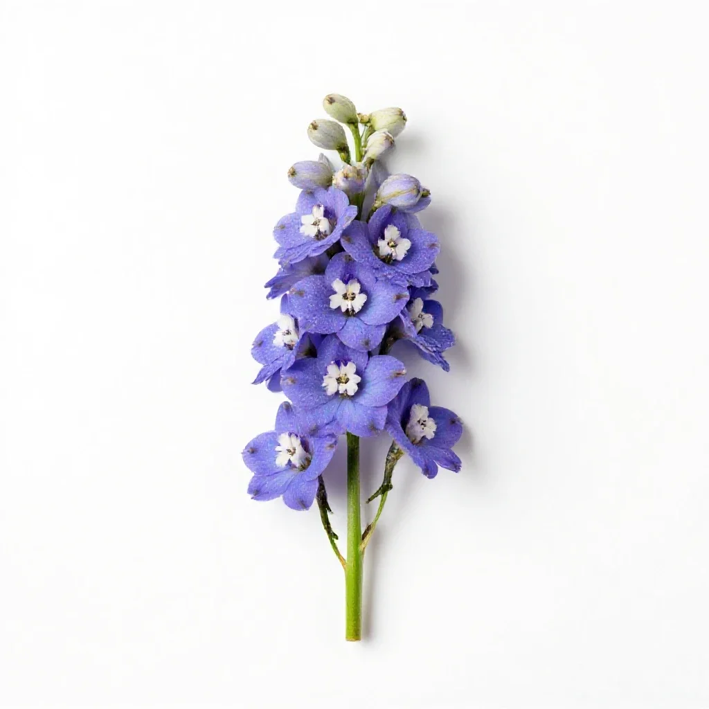 Larkspur isolated on a white background