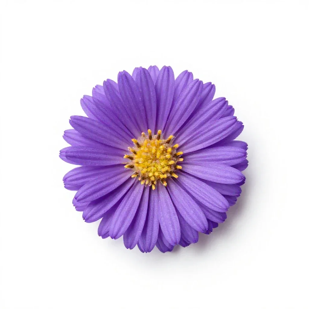 Late purple aster isolated on a white background