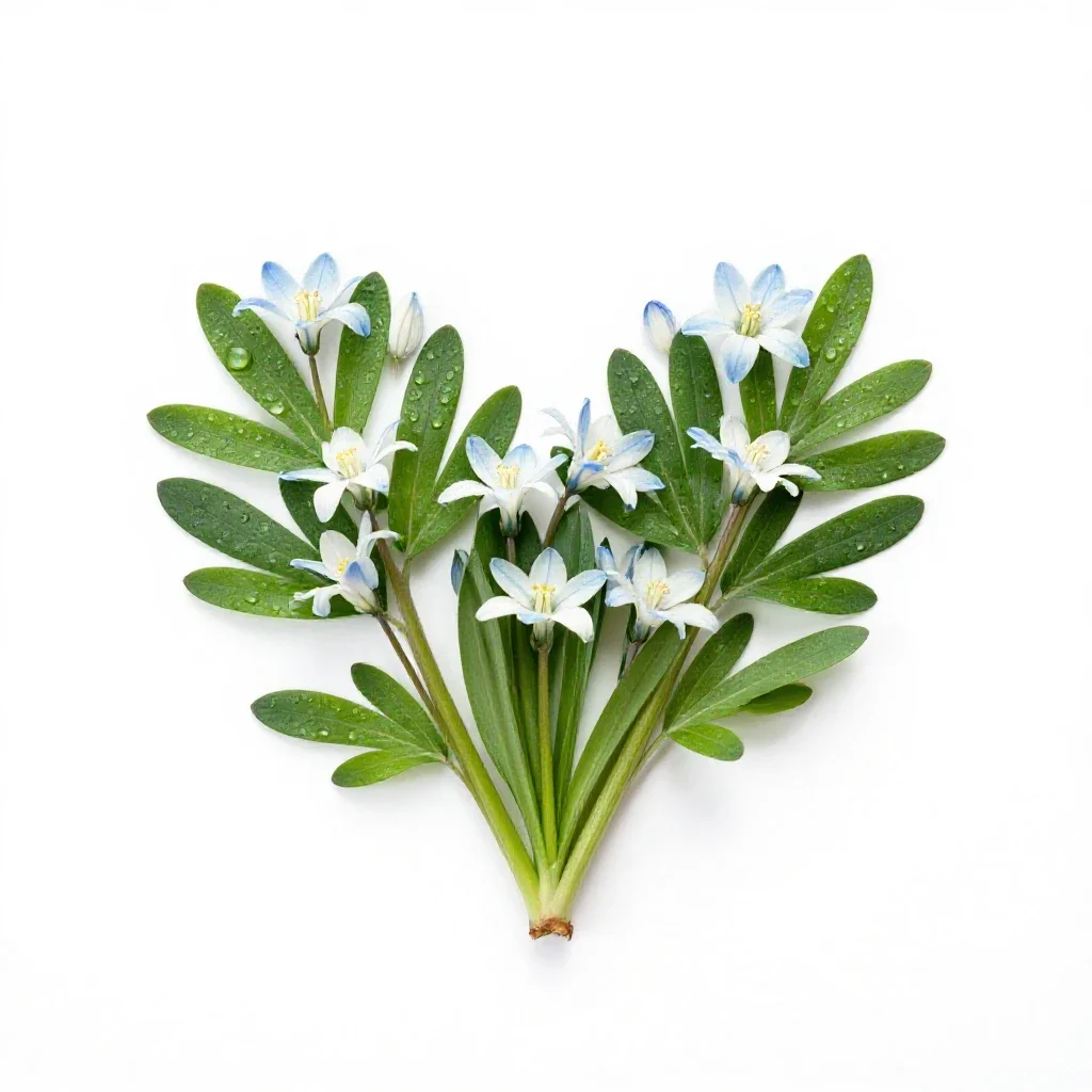 Love-in-a-mist isolated on a white background