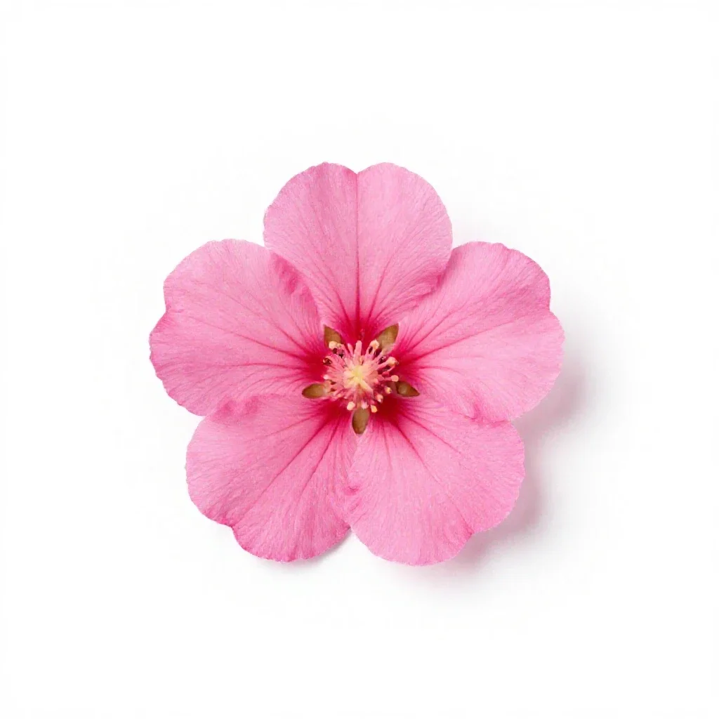 Mullein pink isolated on a white background