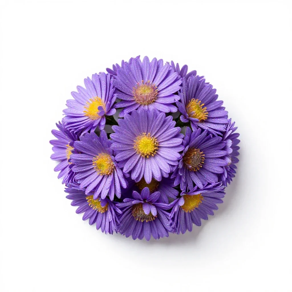 Panicled aster isolated on a white background