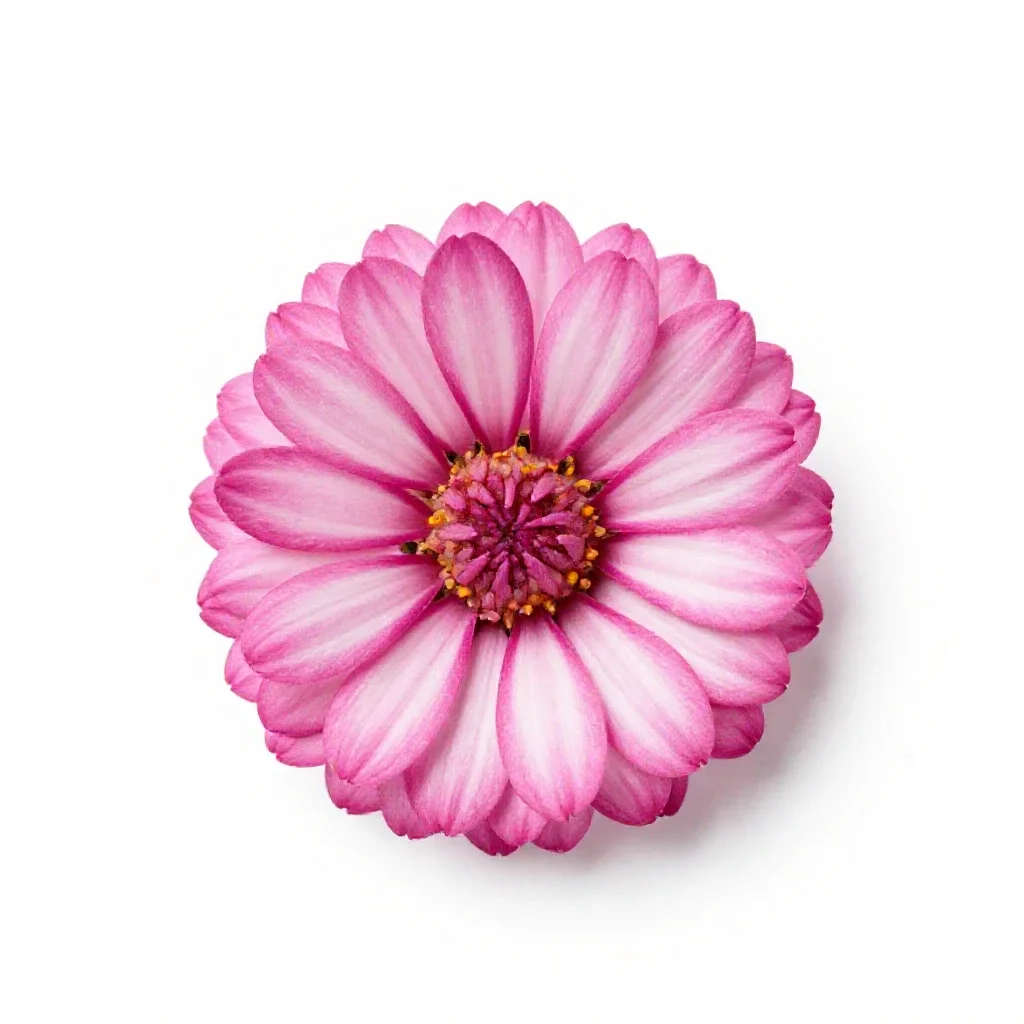 Pink-and-white everlasting isolated on a white background