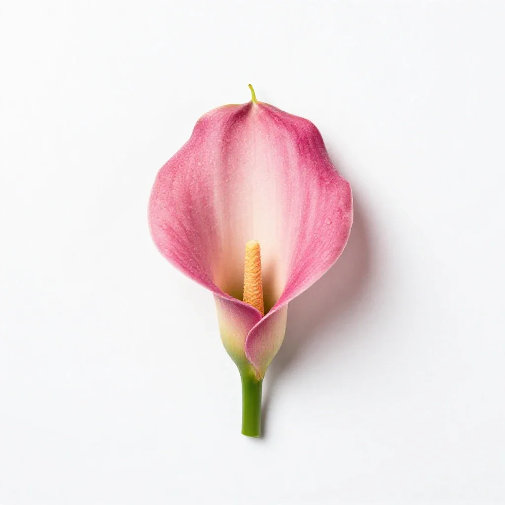 Pink calla isolated on a white background