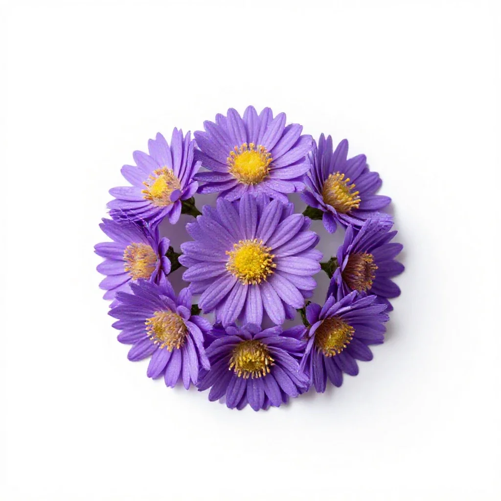 Prairie aster isolated on a white background