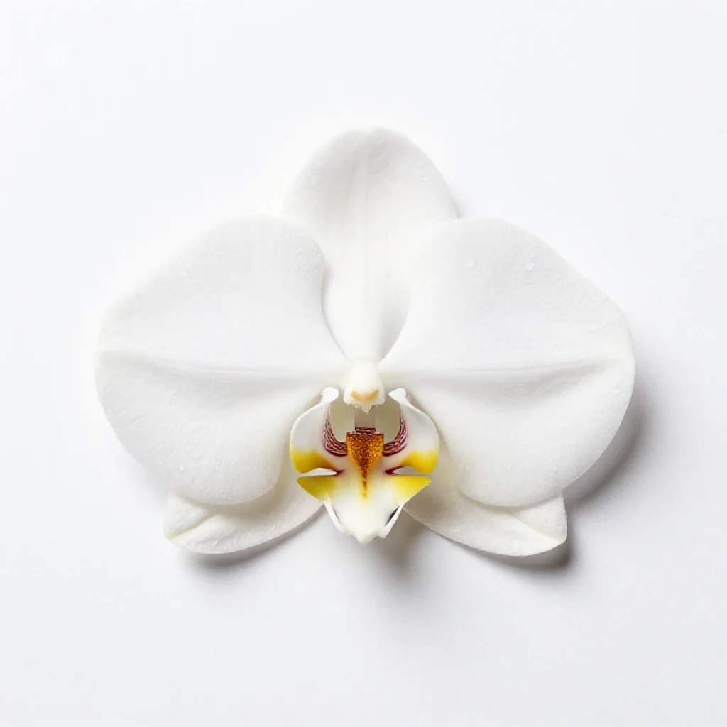 Prairie white-fringed orchid isolated on a white background