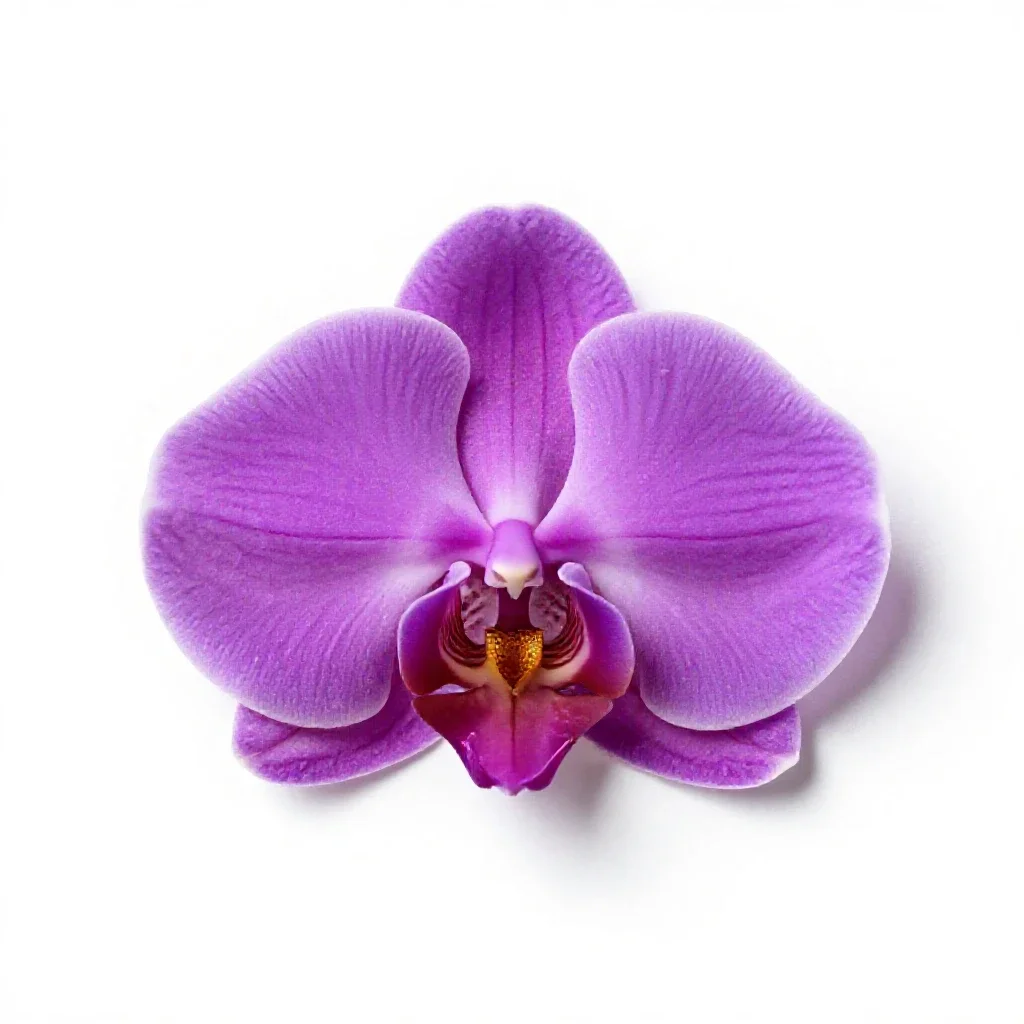 Purple fringeless orchid isolated on a white background