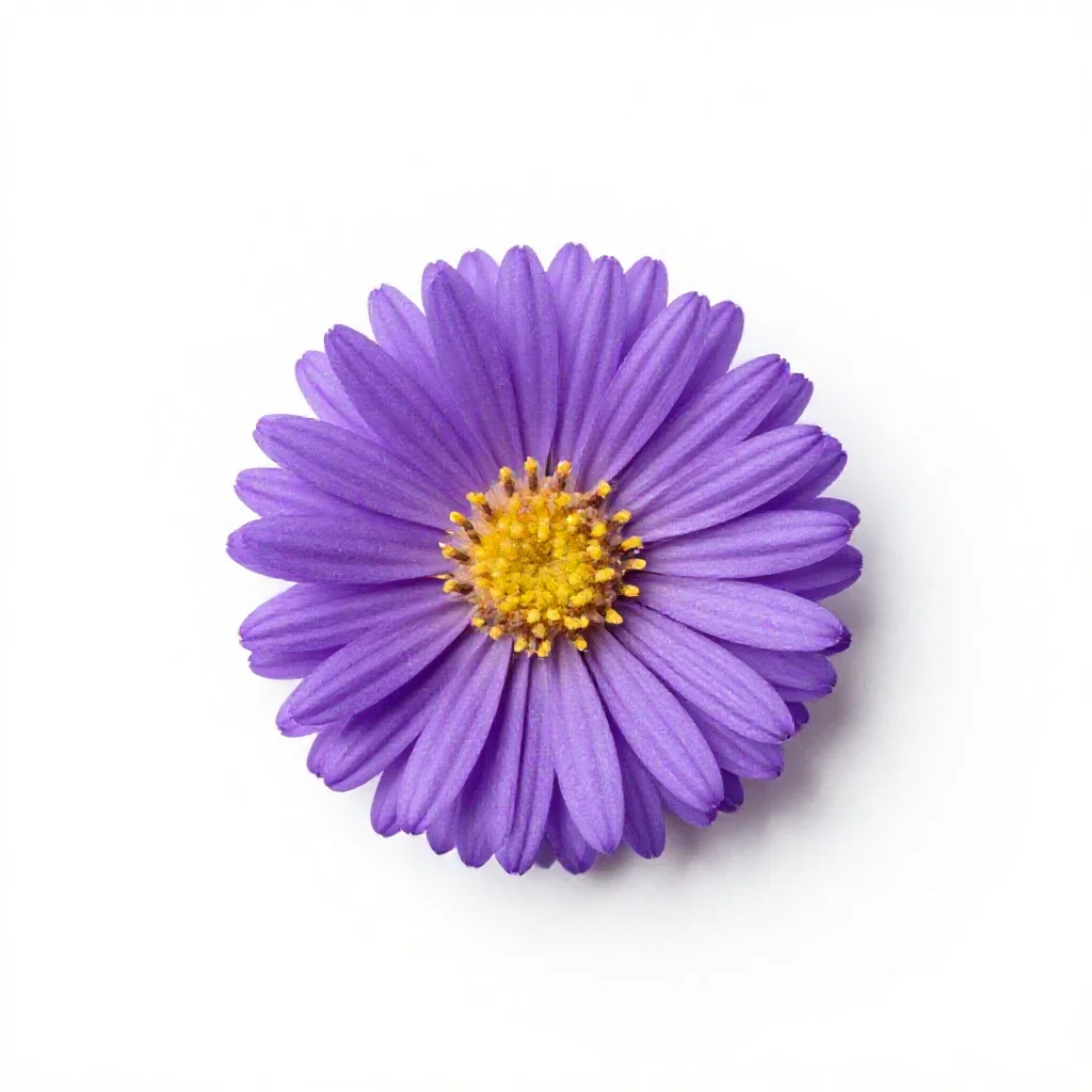 Purple-stemmed aster isolated on a white background