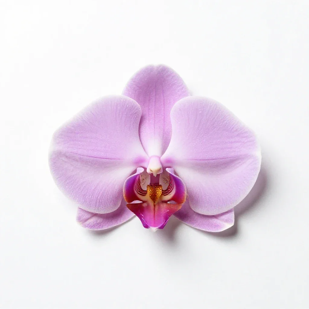 Ragged orchid isolated on a white background
