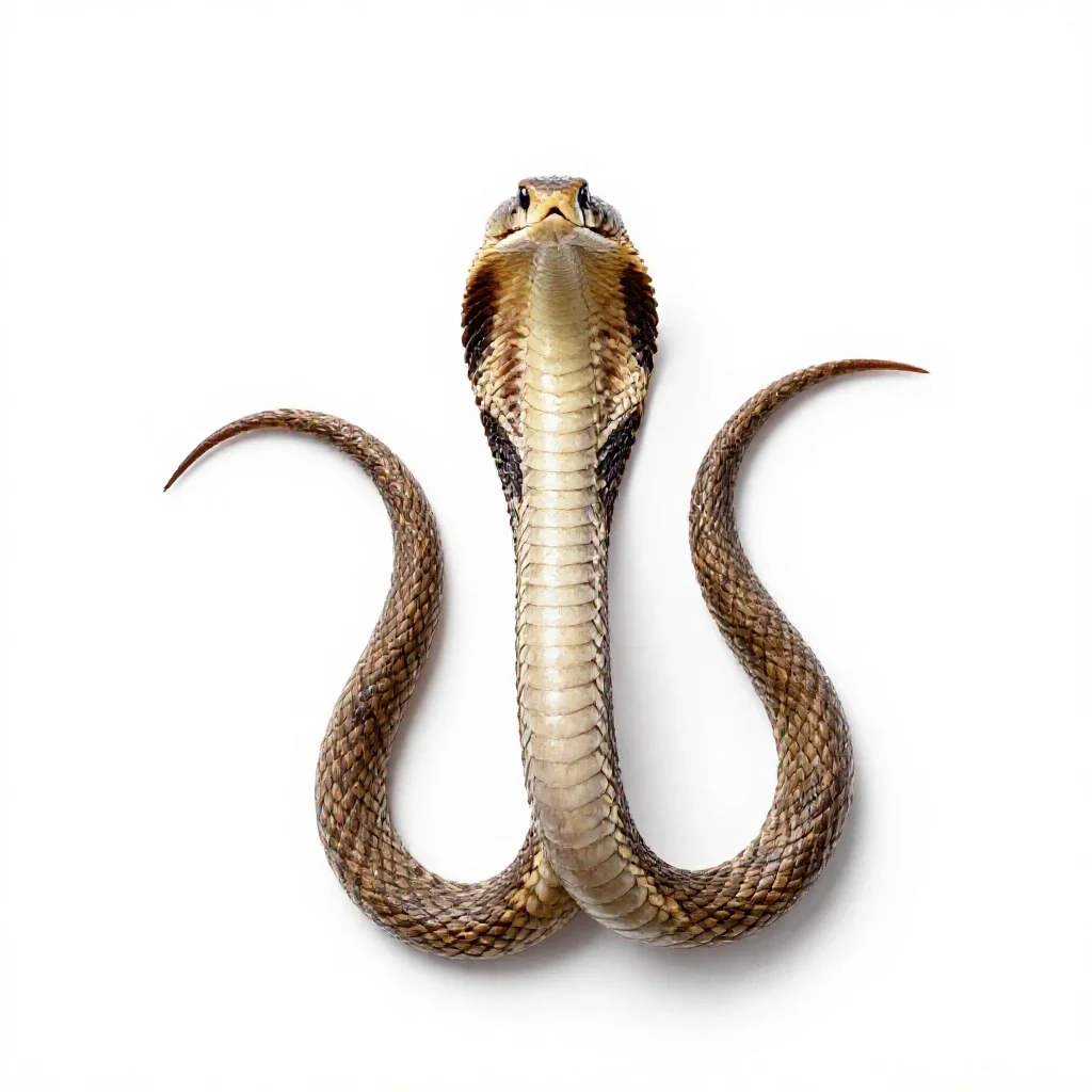 Rattlesnake orchid isolated on a white background