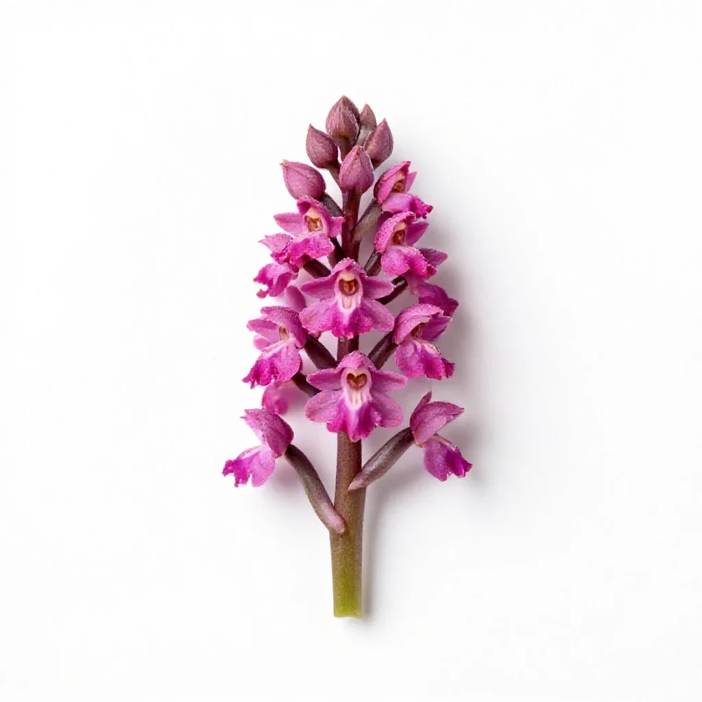 Red helleborine isolated on a white background