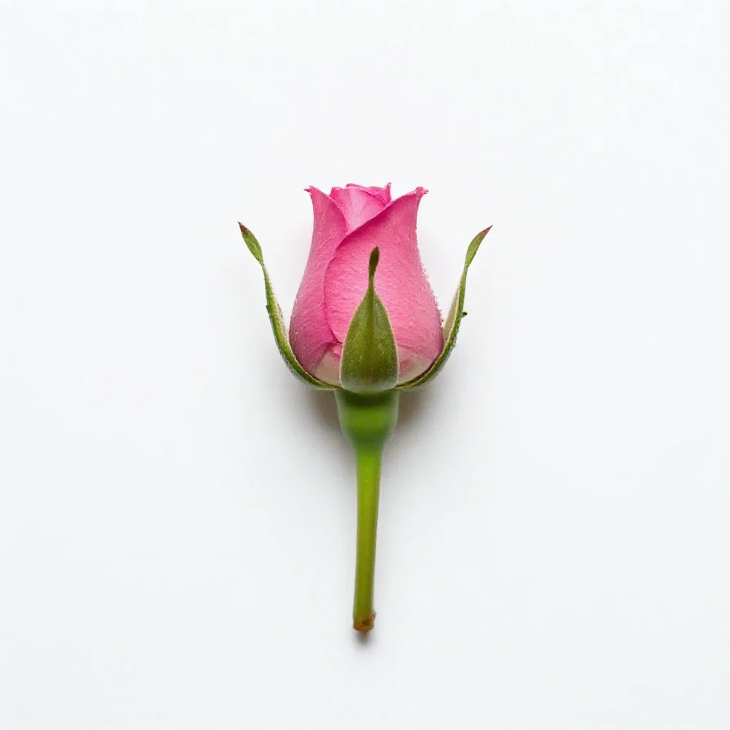 Rosebud isolated on a white background