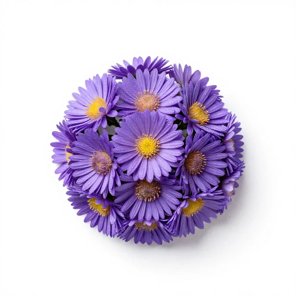 Rush aster isolated on a white background