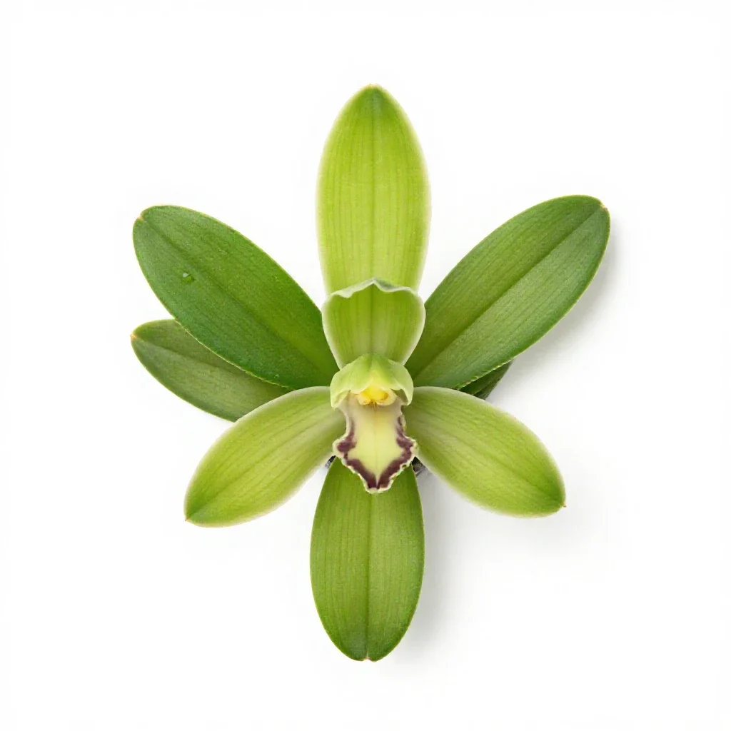 Satyr orchid isolated on a white background