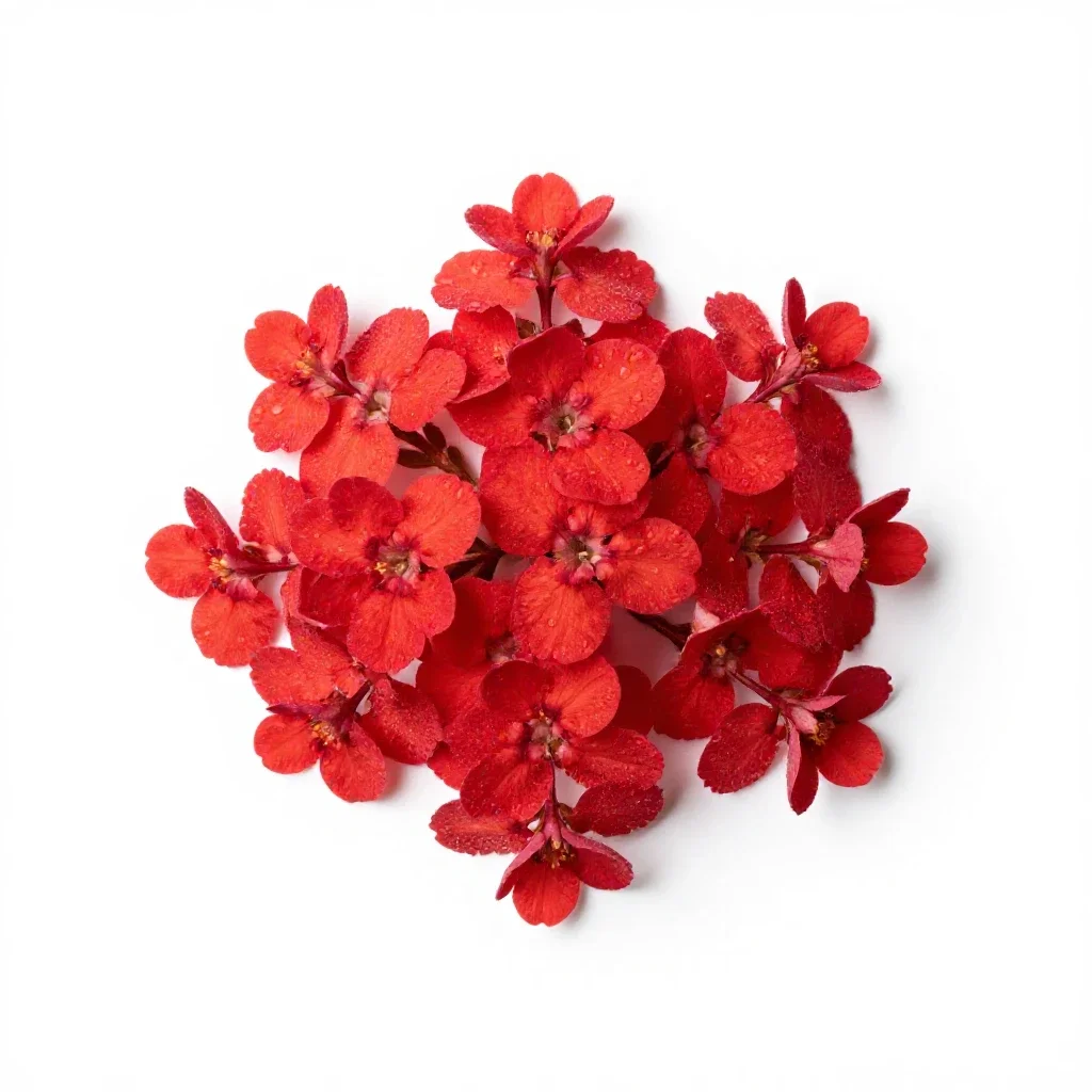 Scarlet lychnis isolated on a white background