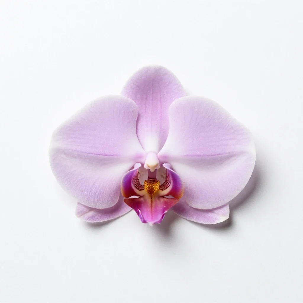 Short-spurred fragrant orchid isolated on a white background