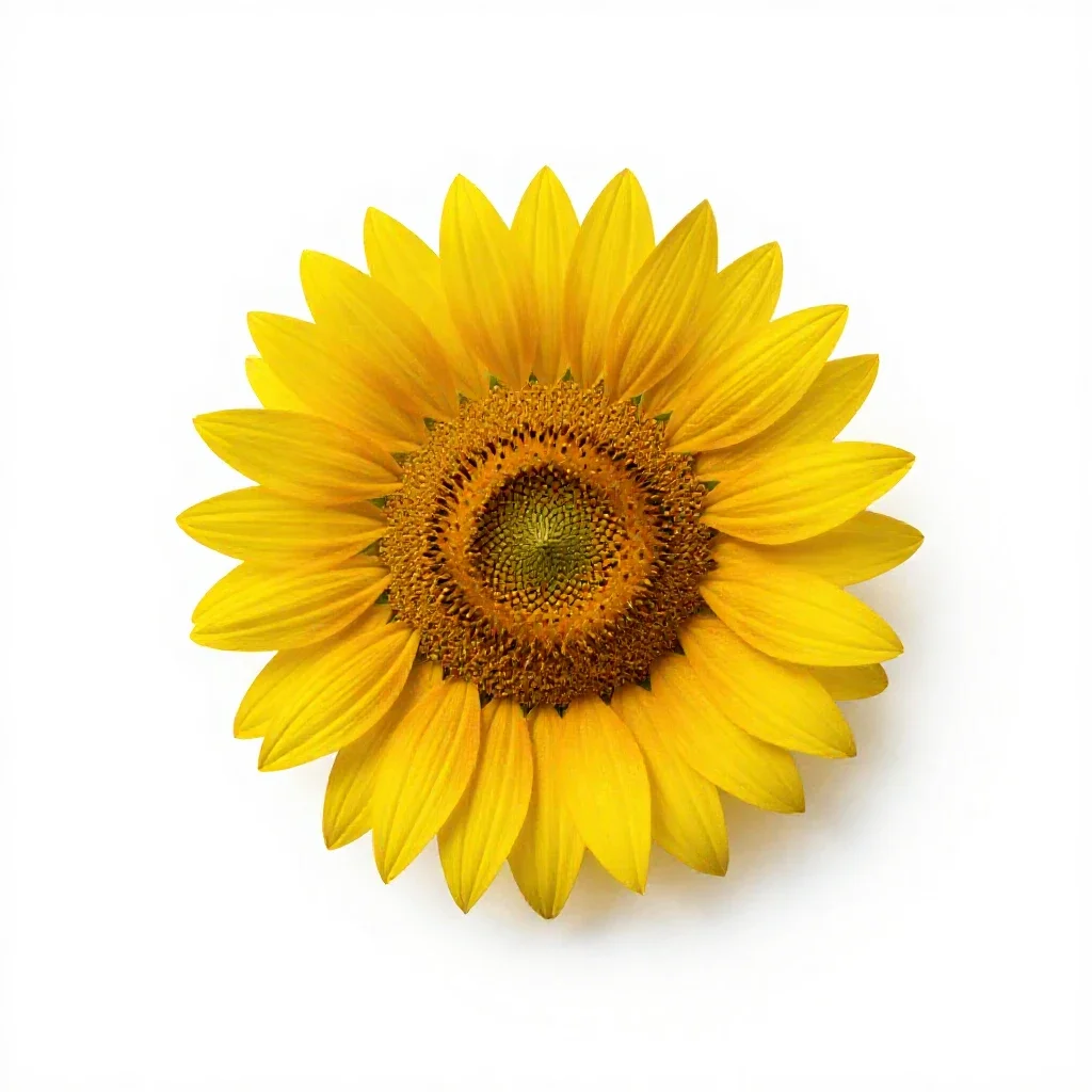 Showy sunflower isolated on a white background