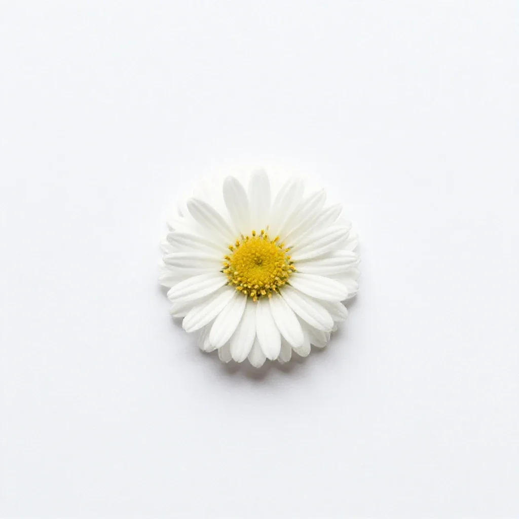 Small white aster isolated on a white background