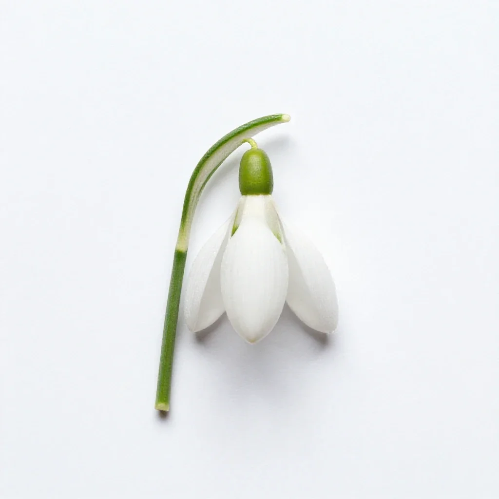 Snowdrop anemone isolated on a white background