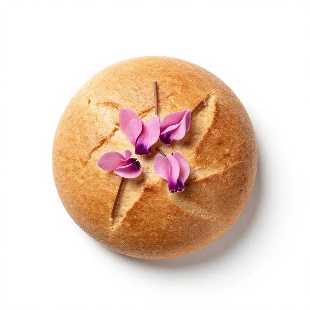 Sowbread isolated on a white background