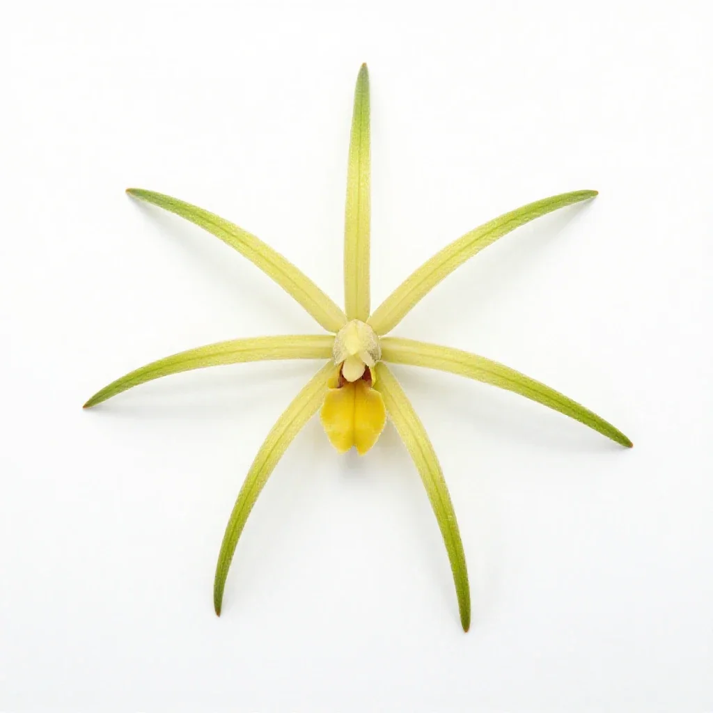 Spider orchid isolated on a white background