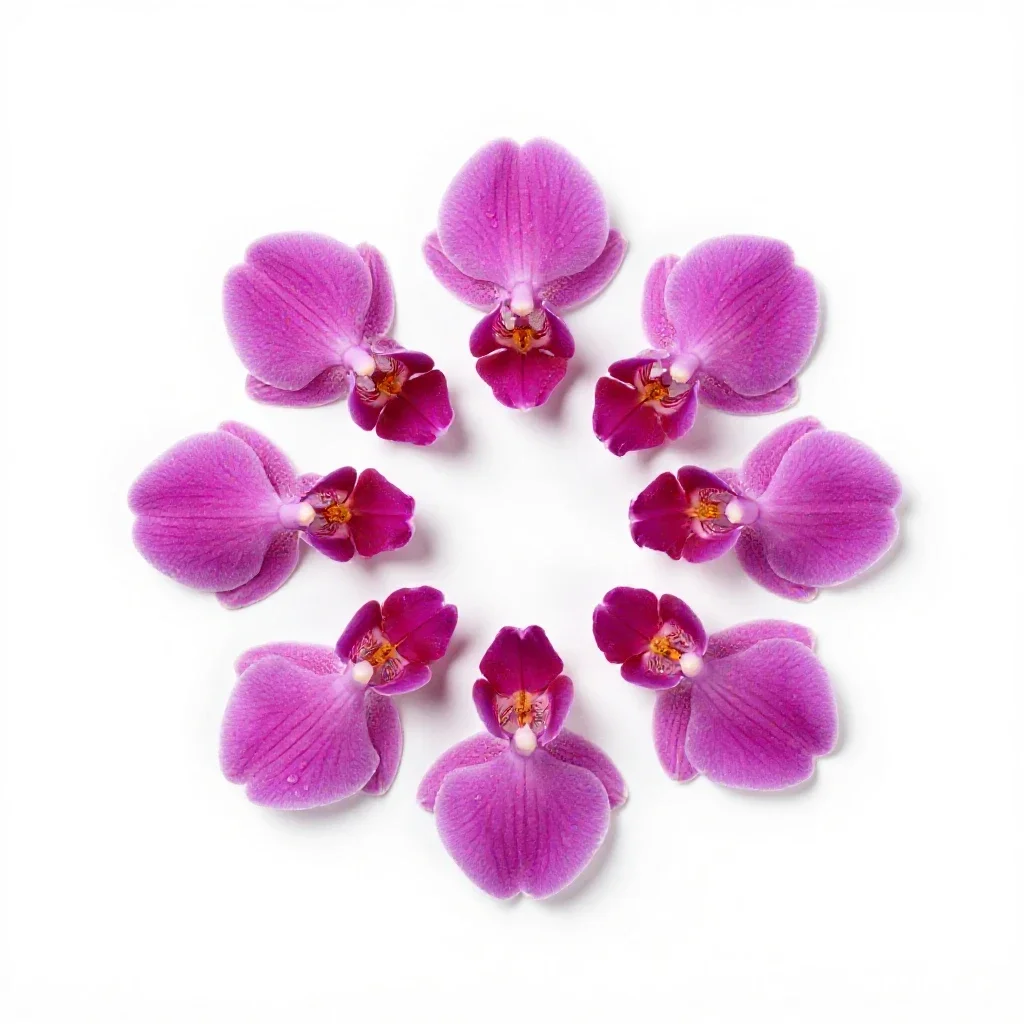 Spreading pogonia isolated on a white background